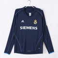 Real Madrid 2005/06 Visitante Manga Larga Azul Rey