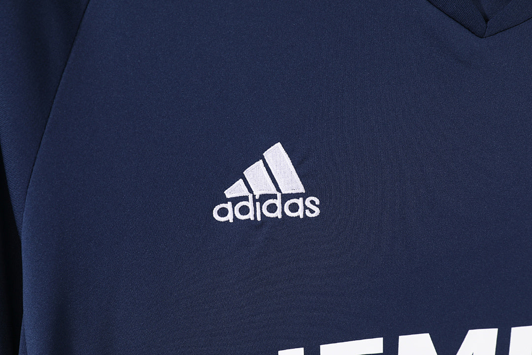 Real Madrid 2005/06 Visitante Manga Larga Azul Rey