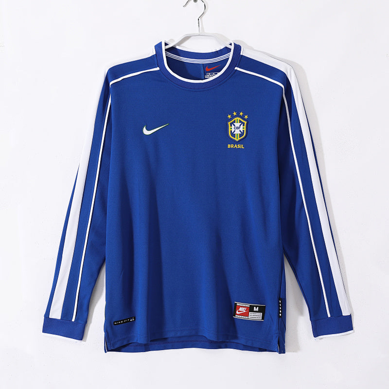 Brasil 1998 Visitante Manga Larga Retro