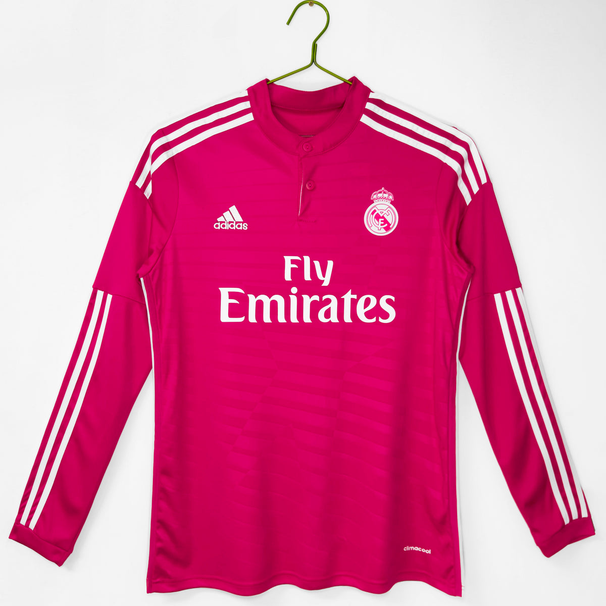 Real Madrid 2014/15 Visitante Manga Larga Rosa