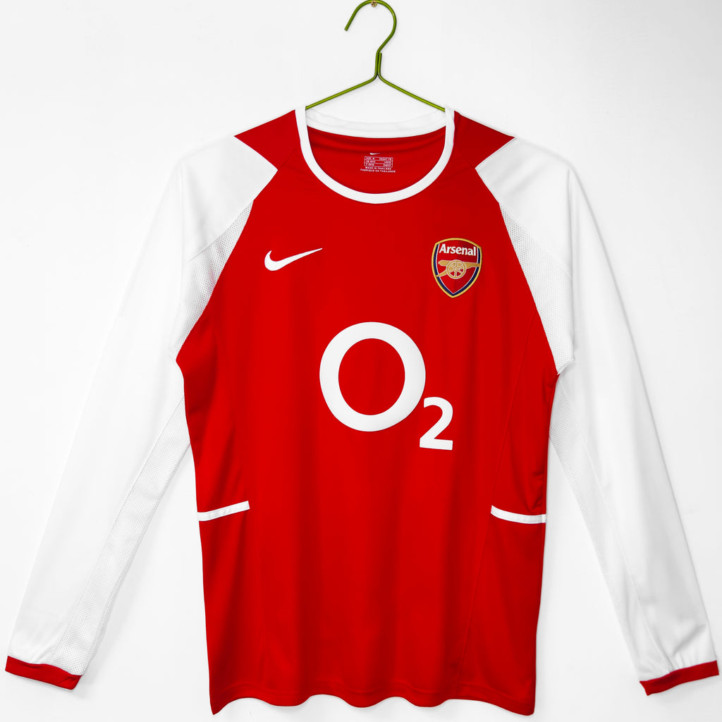 Arsenal 2002/04 Local Manga Larga Retro