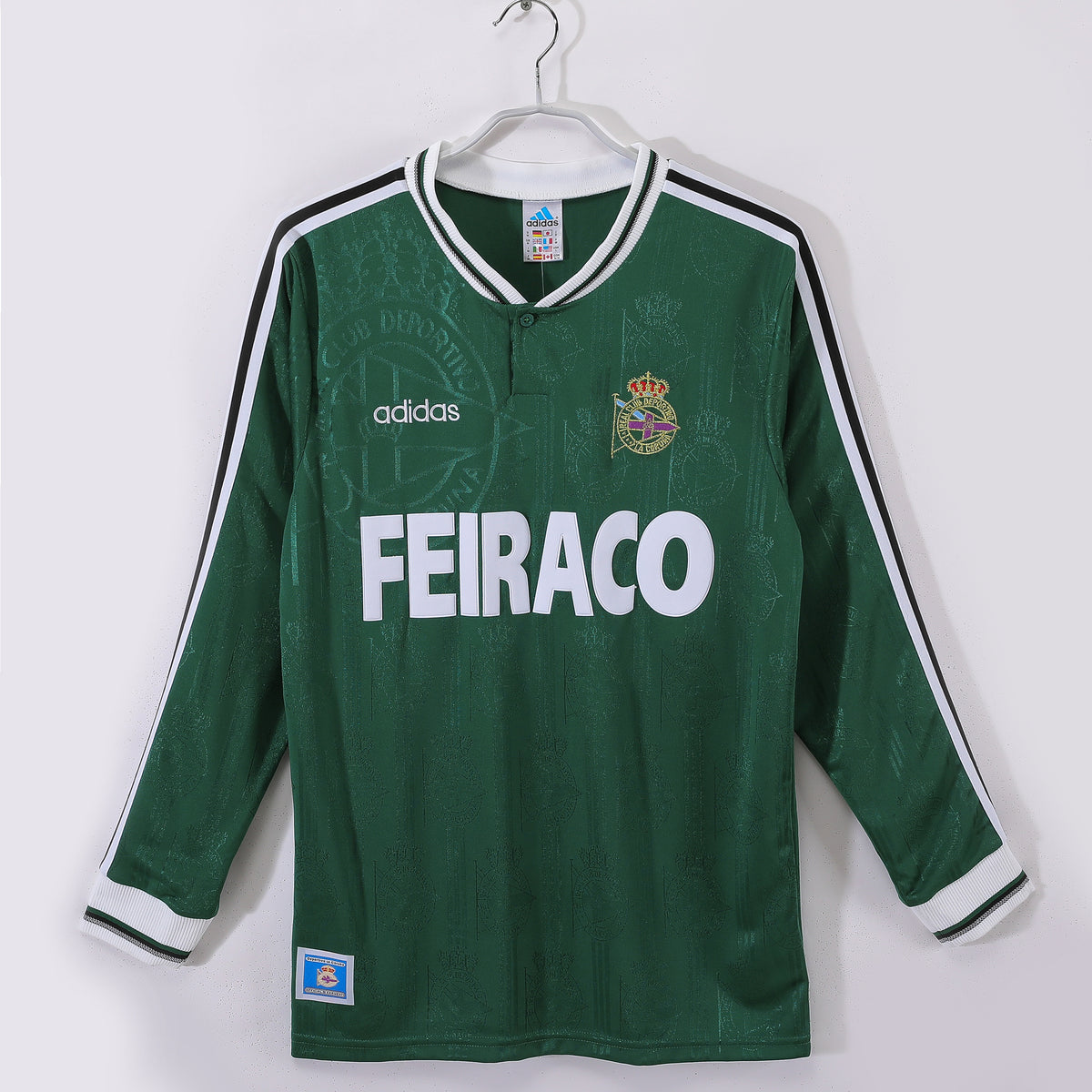 Deportivo La Coruña 1999/00 Visitante Manga Larga Verde