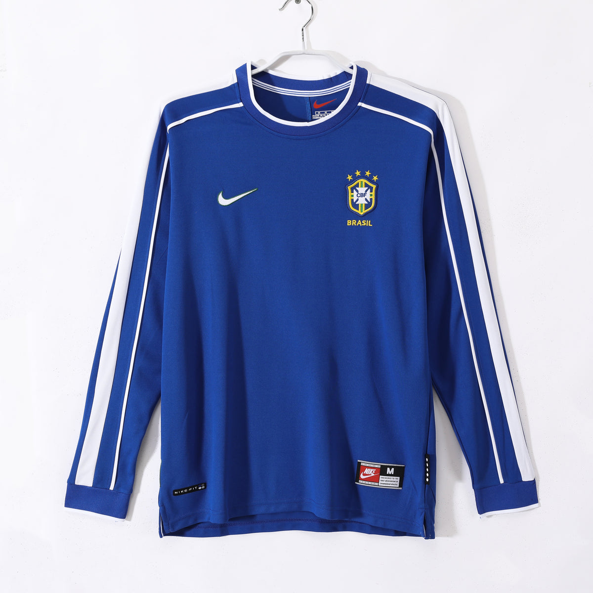 Brasil 1998 Visitante Manga Larga Retro