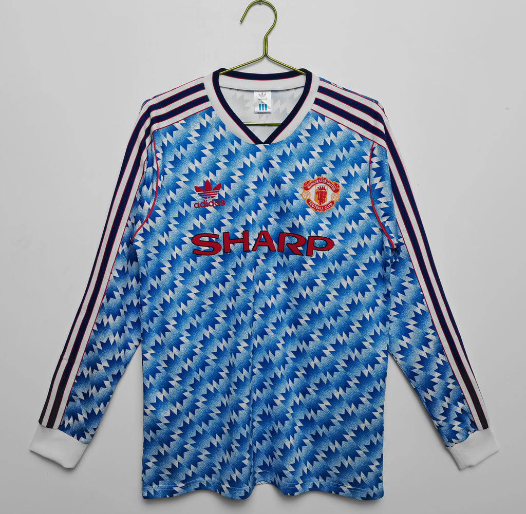Manchester United 1990/92 Visitante Manga Larga