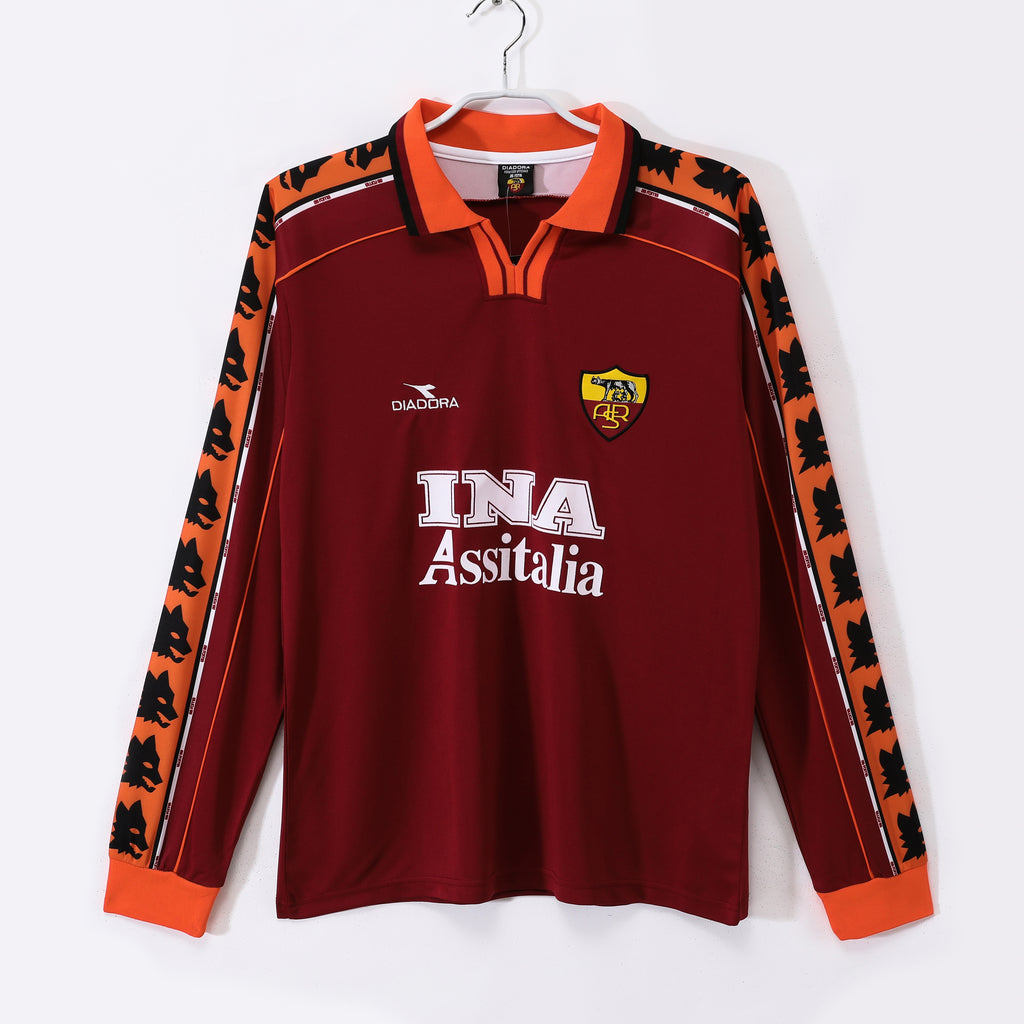 AS Roma 1998/99 Manga Larga Retro