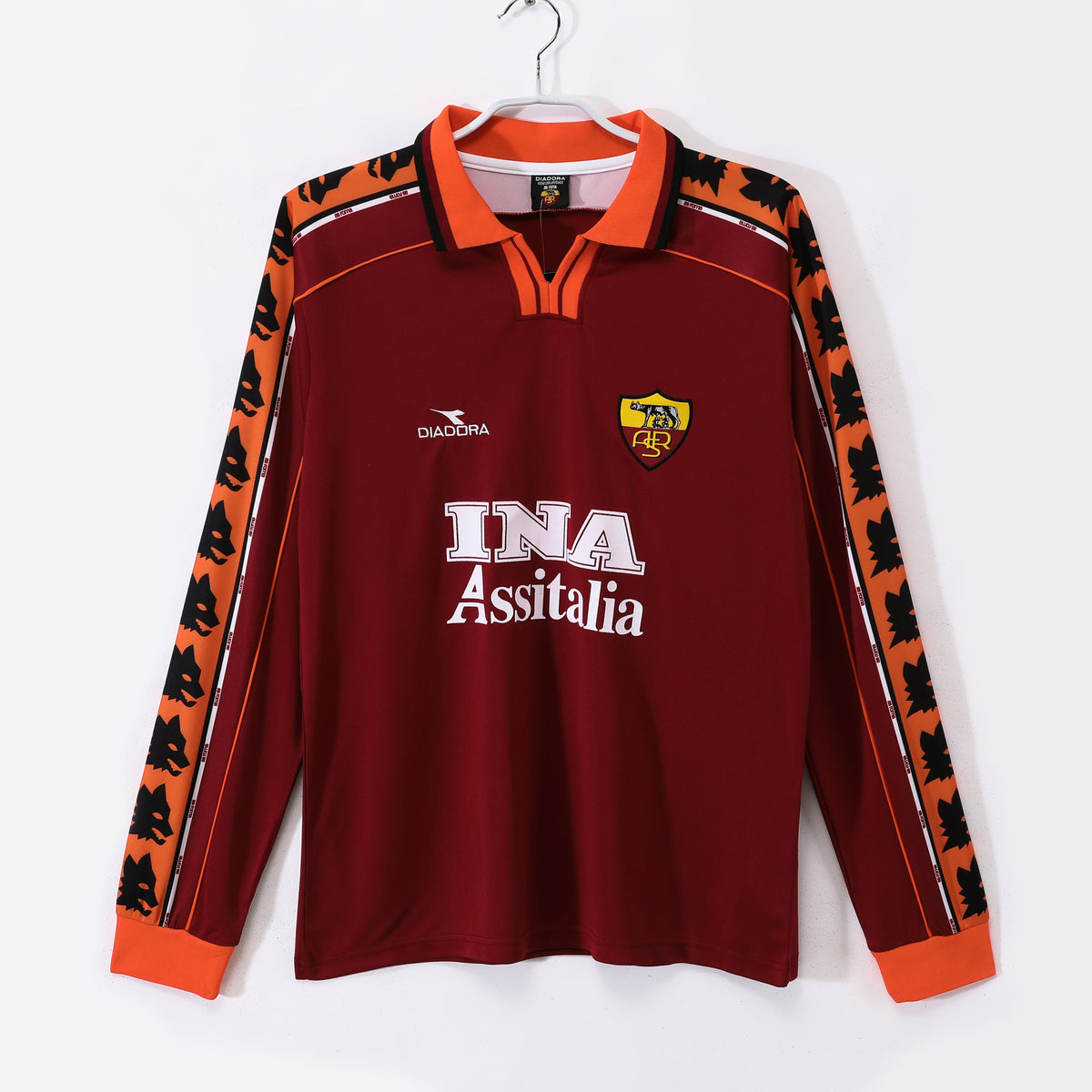 AS Roma 1998/99 Manga Larga Retro