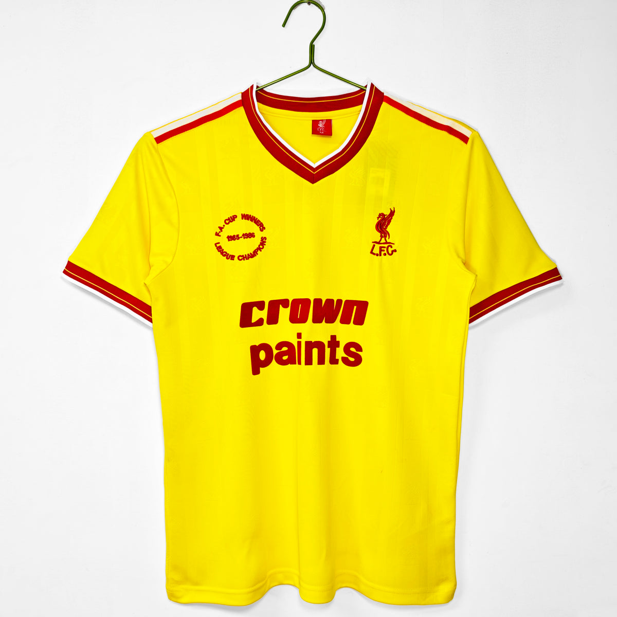 Liverpool 1985/86 Segunda Visitante Amarillo