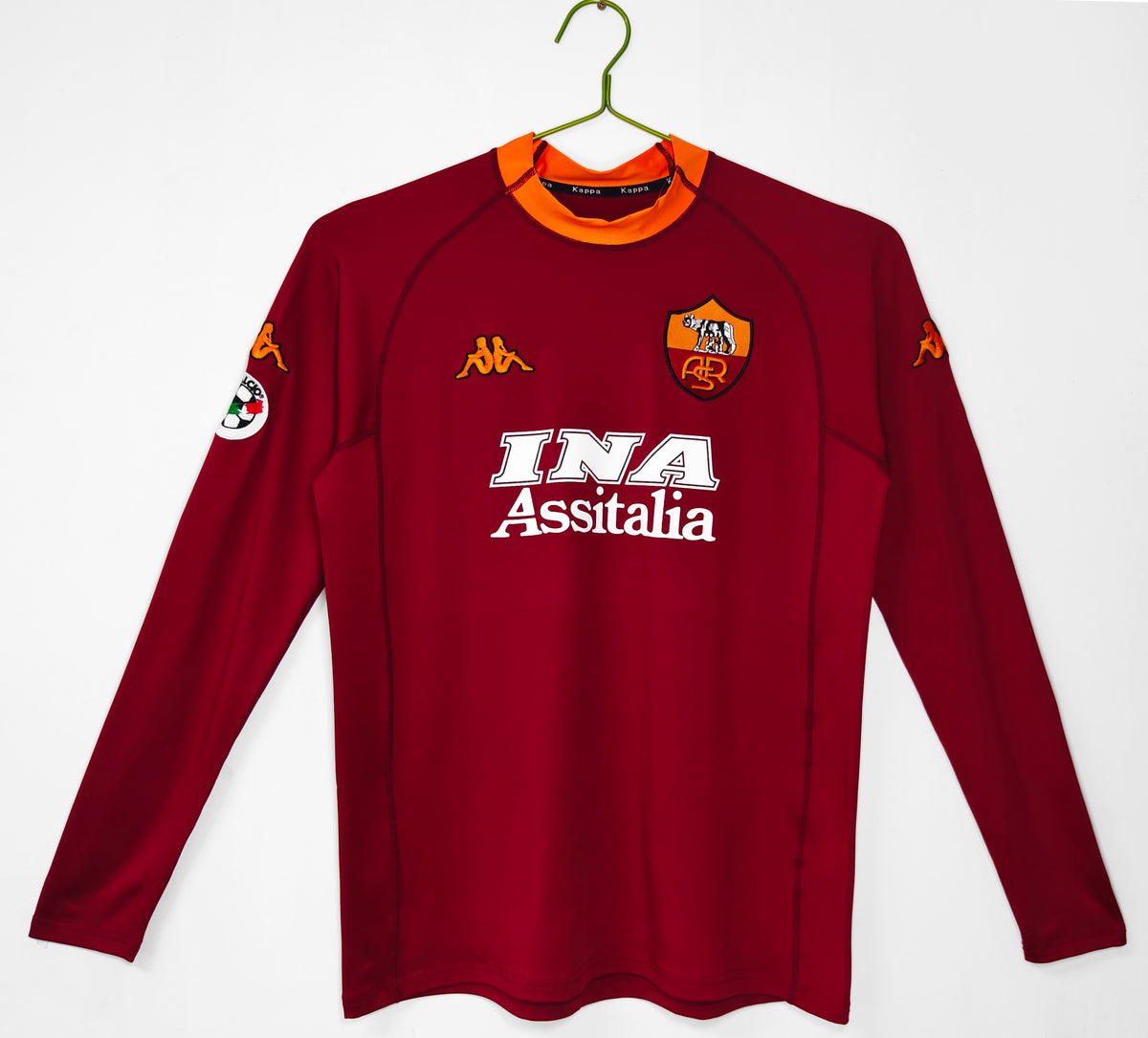 AS Roma 2001/02 Manga Larga Retro