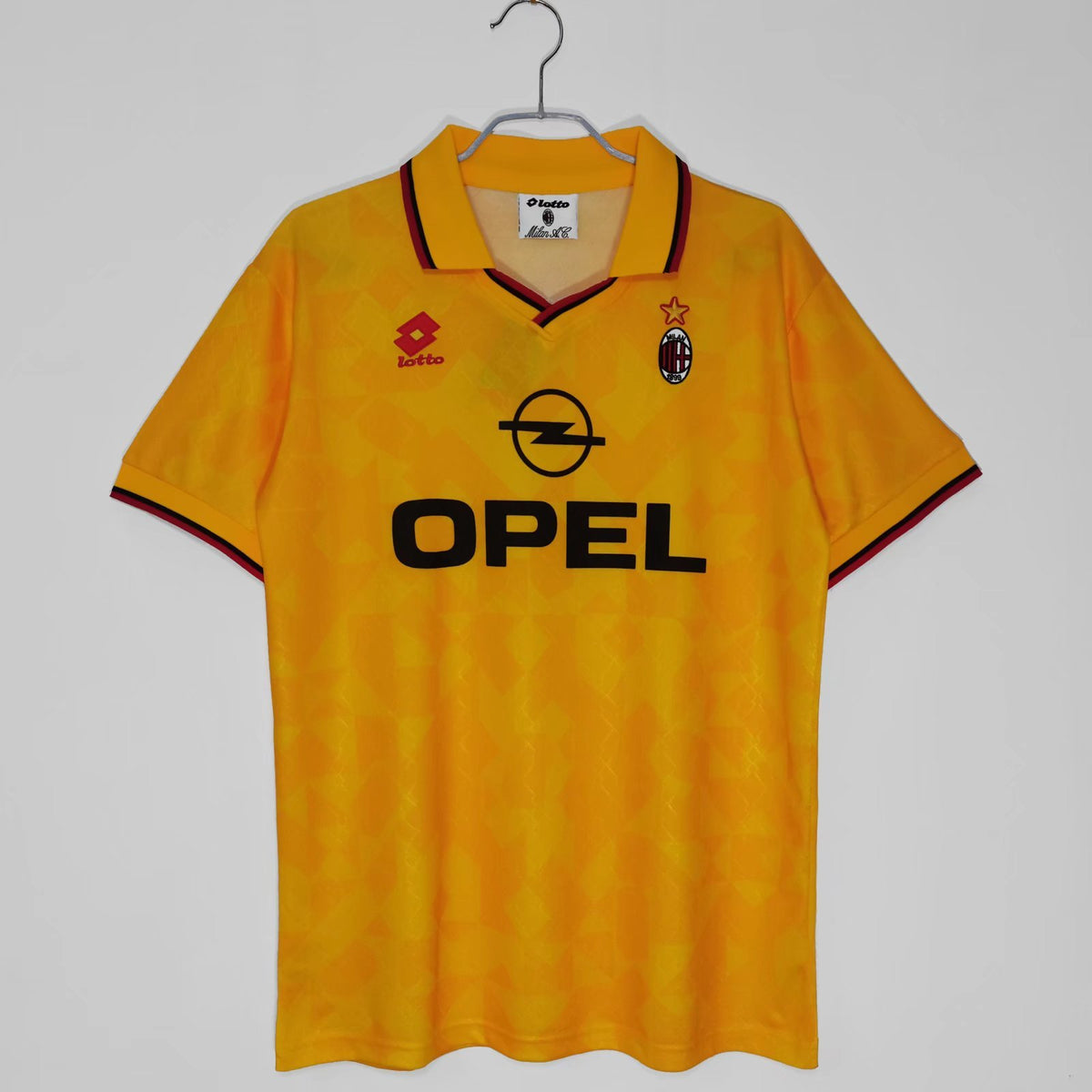 AC Milan 1995/96 Segunda Visitante Amarillo