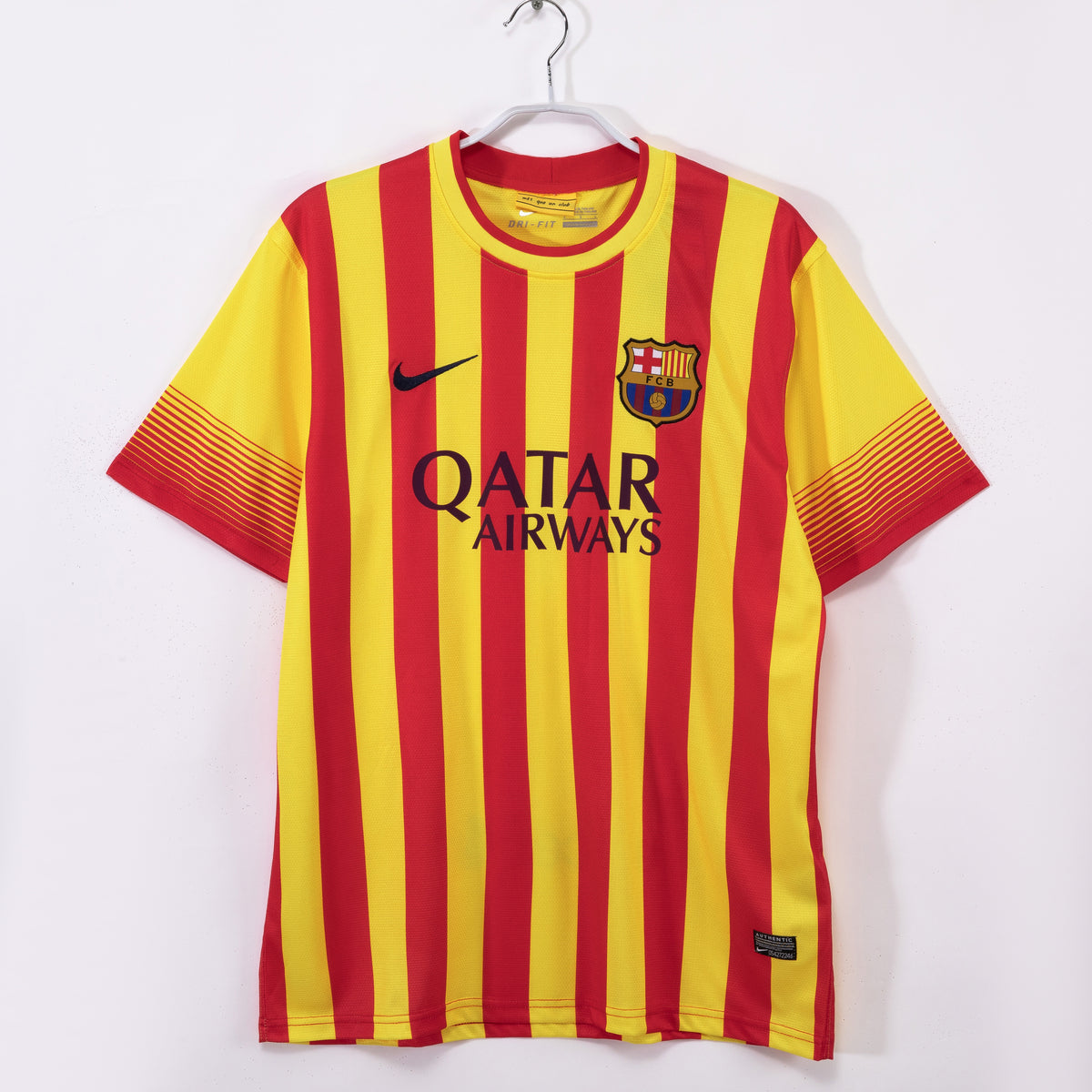 Barcelona 2013/14 Visitante Amarillo Retro