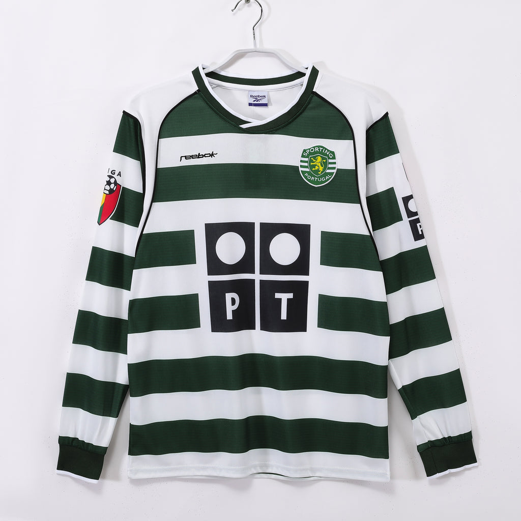 Sporting de Lisboa 2001/03 Local Manga Larga Retro