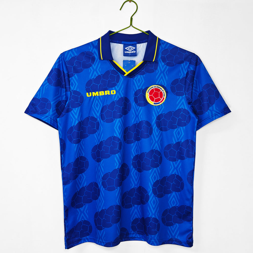 Colombia 1994 Visitante Azul Retro