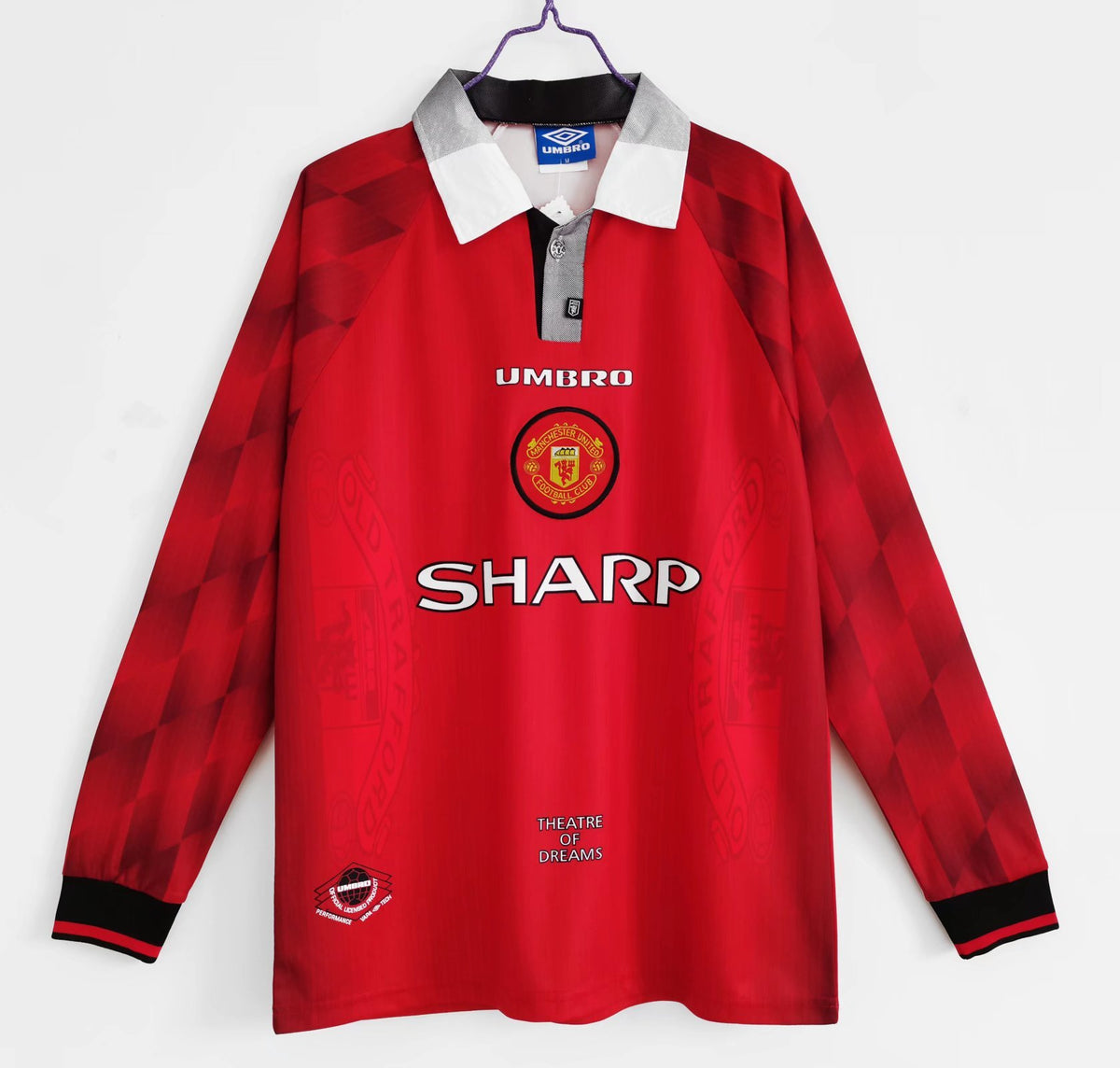 Manchester United 1996/97 Local Manga Larga