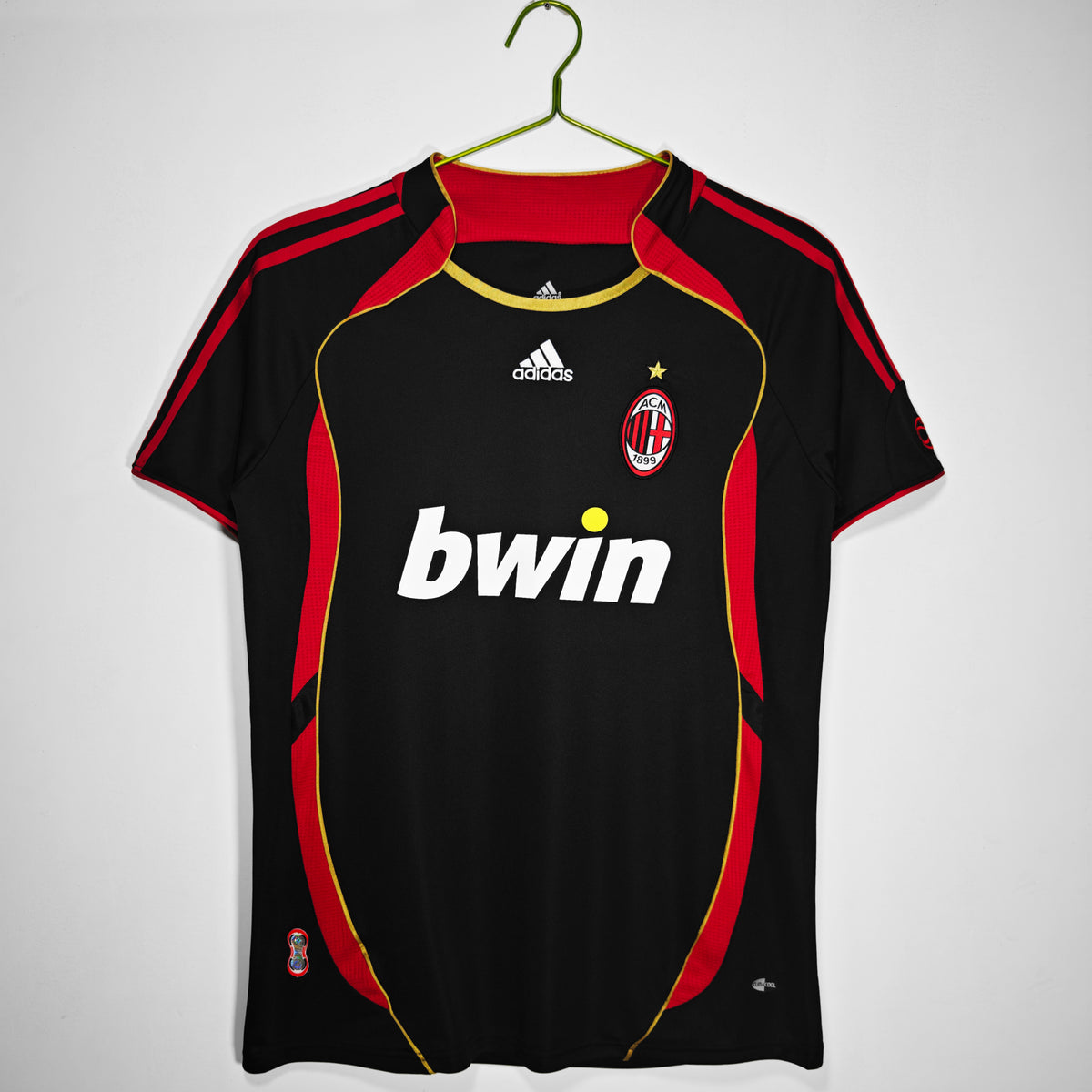 AC Milan 2006/07 Segunda Visitante Negro Retro