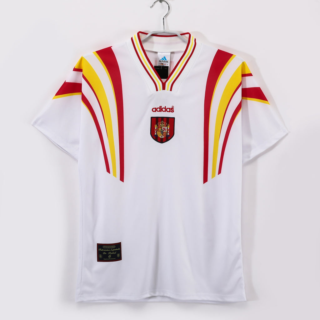 España 1996 Segunda Visitante Blanco Retro