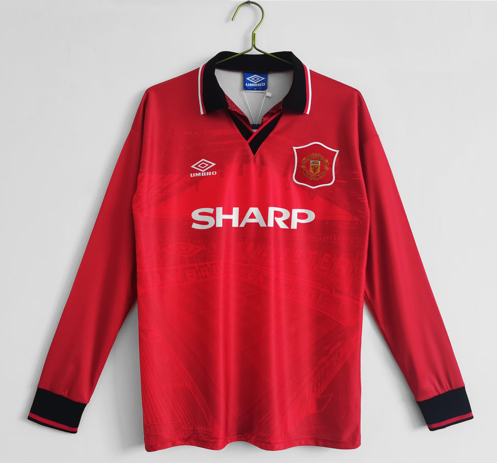 Manchester United 1994/96 Local Manga Larga